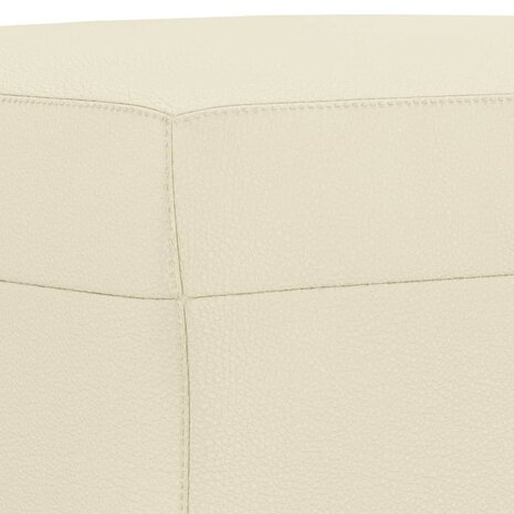 Voetenbank 70x55x41 cm kunstleer cr&egrave;mekleurig 5