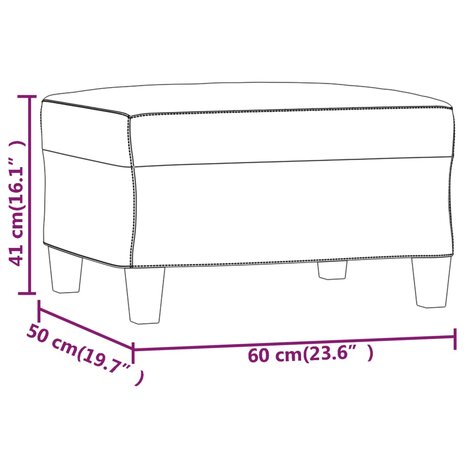 Voetenbank 60x50x41 cm stof geel 7