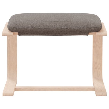Voetenbank 51x41x40 cm stof taupe 4