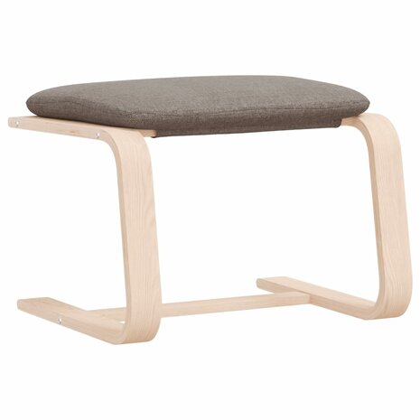 Voetenbank 51x41x40 cm stof taupe 6