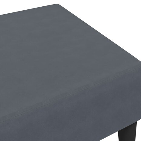 Voetenbank 77x55x31 cm fluweel donkergrijs 6