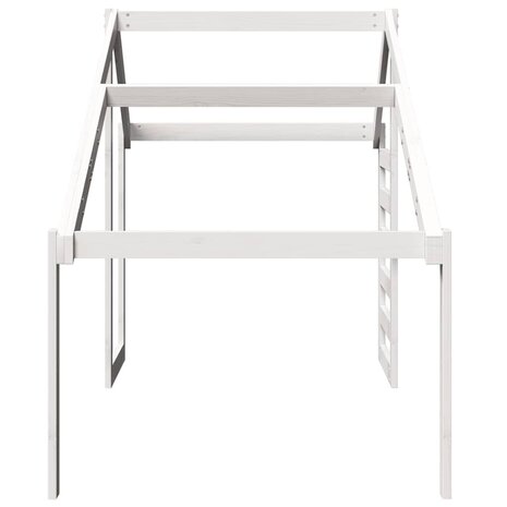 Kinderbedhuisje 198x87x113 cm massief grenenhout wit 5