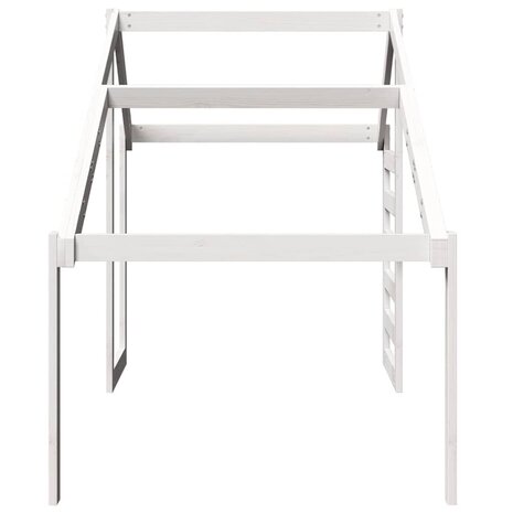 Kinderbedhuisje 198x97x113 cm massief grenenhout wit 5