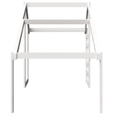 Kinderbedhuisje 188x97x113 cm massief grenenhout wit 5