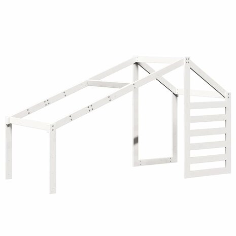 Kinderbedhuisje 188x82x113 cm massief grenenhout wit 2