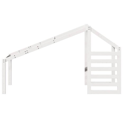 Kinderbedhuisje 188x82x113 cm massief grenenhout wit 4