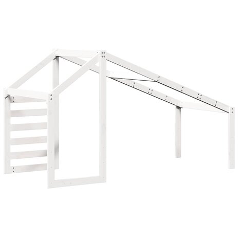 Kinderbedhuisje 188x82x113 cm massief grenenhout wit 6