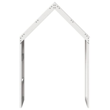Kinderbedhuisje 60x89x134,5 cm massief grenenhout wit 5