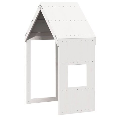 Kinderbedhuisje 55x99x139,5 cm massief grenenhout wit 2