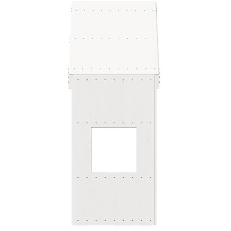 Kinderbedhuisje 55x84x132 cm massief grenenhout wit 4