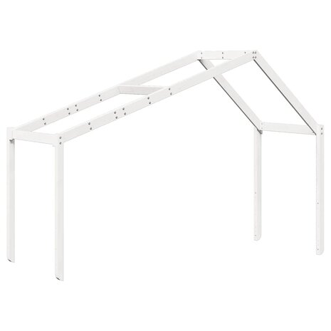 Kinderbedhuisje 213x85,5x144,5 cm massief grenenhout wit 2