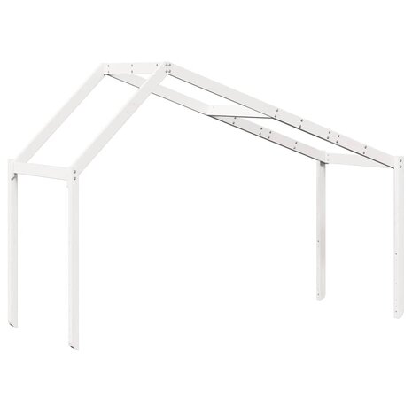 Kinderbedhuisje 213x85,5x144,5 cm massief grenenhout wit 6