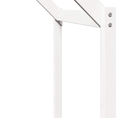 Kinderbedhuisje 203x95,5x142 cm massief grenenhout wit 7
