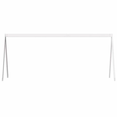 Kinderbedhuisje 209x95,5x88 cm massief grenenhout wit 4