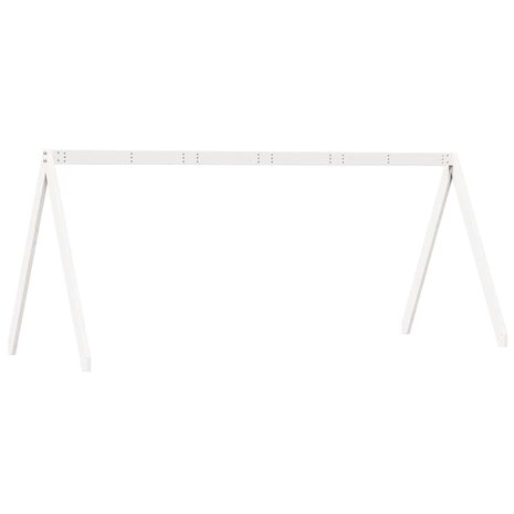 Kinderbedhuisje 209x85,5x88 cm massief grenenhout wit 6