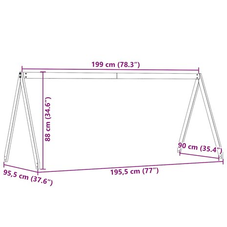 Kinderbedhuisje 199x95,5x88 cm massief grenenhout wit 9
