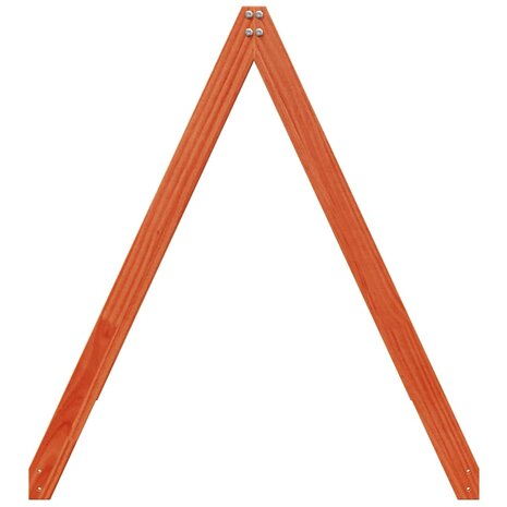 Kinderbedhuisje 199x80,5x88 cm massief grenenhout wasbruin 5