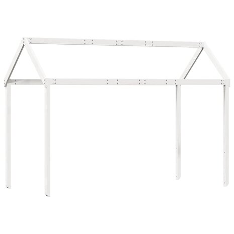Kinderbedhuisje 217x95,5x159 cm massief grenenhout wit 2