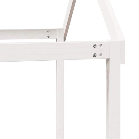 Kinderbedhuisje 217x95,5x159 cm massief grenenhout wit 7