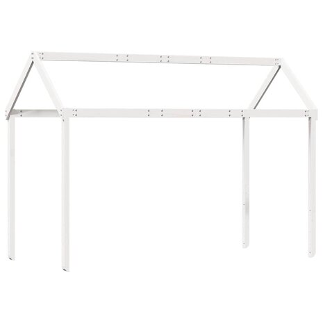 Kinderbedhuisje 217x85,5x154 cm massief grenenhout wit 6