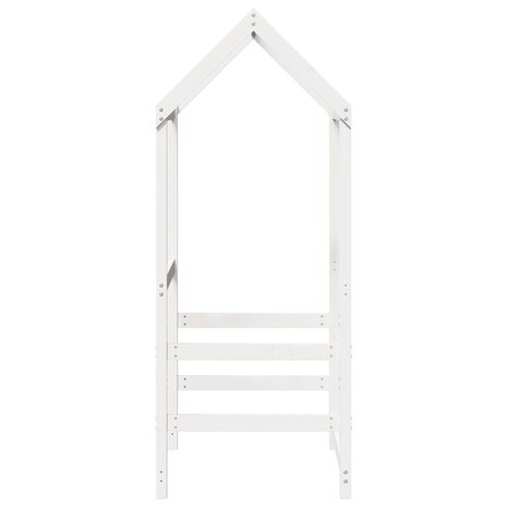 Kinderbedhuisje 118x70x176,5 cm massief grenenhout wit 5