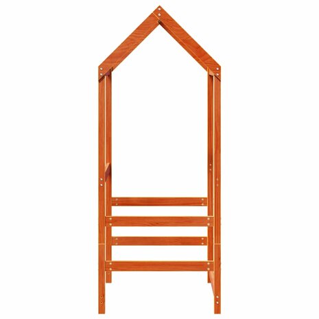 Kinderbedhuisje 98x70x176,5 cm massief grenenhout wasbruin 5