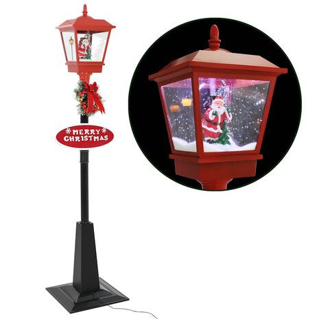 Straatlantaarn met kerstman LED 180 cm 5