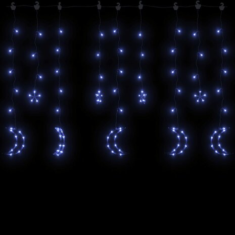 Lichtslinger ster en maan afstandsbediening 345 LED's blauw 3