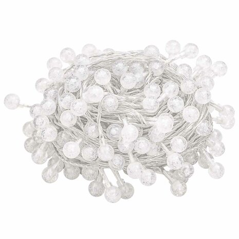 Lichtsnoer met 400 LED's 8 functies koudwit 40 m 9