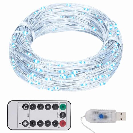 Lichtslinger met 150 LED's 15 m koudwit 1