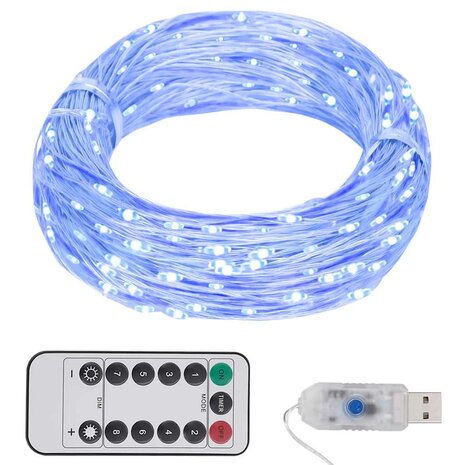 Lichtslinger met 150 LED's 15 m blauw 1