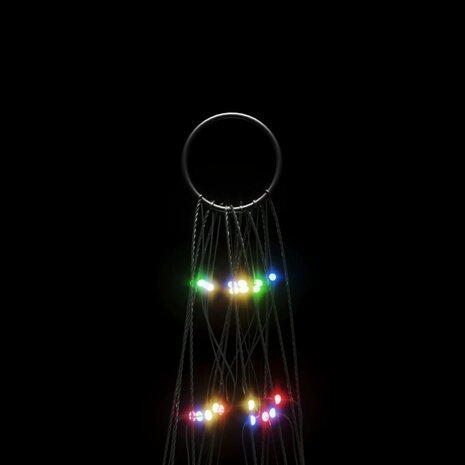 LED-kerstboom aan vlaggenmast 550 LEDs kleurrijk 300 cm 6