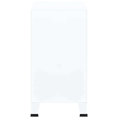 Opbergkast industrieel 75x40x80 cm staal wit 6