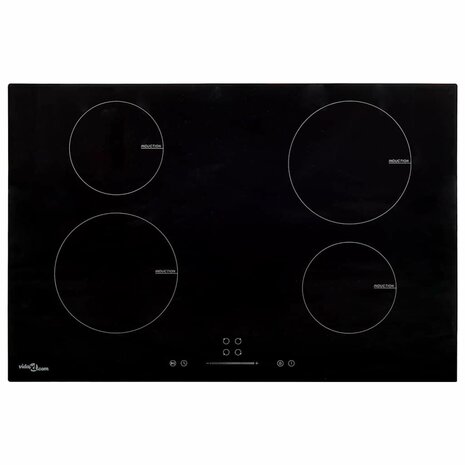 Inductiekookplaat 4 zones aanraakbediening 7000 W 77 cm glas 1