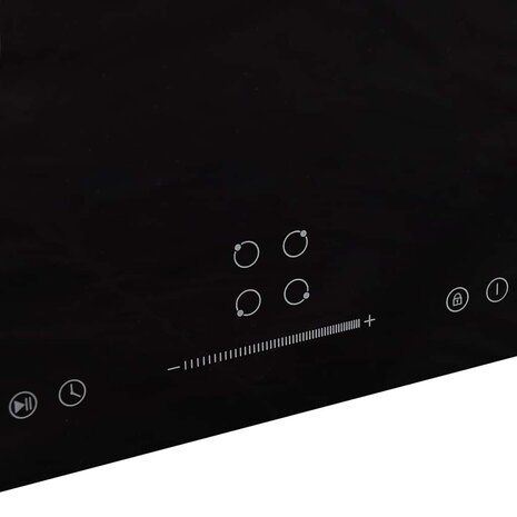 Inductiekookplaat 4 zones aanraakbediening 7000 W 77 cm glas 2