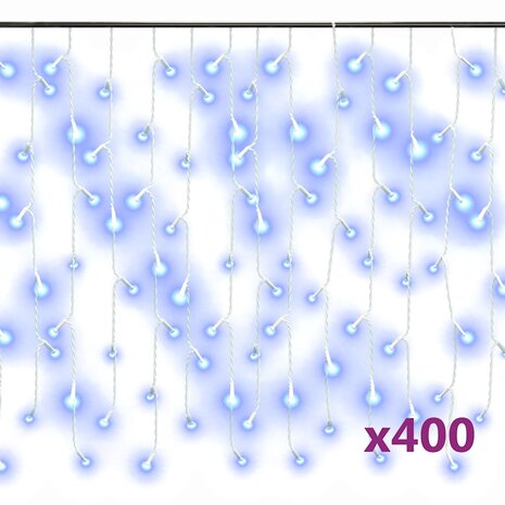 Lichtgordijn met 400 LED's en 8 functies 10 m blauw 2