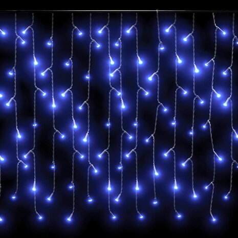 Lichtgordijn met 400 LED's en 8 functies 10 m blauw 7