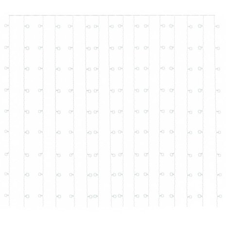 Lichtgordijn met 300 LED's en 8 functies 3x3 m koudwit 3