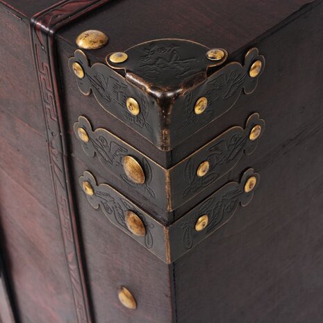 Schatkist vintage stijl 66x38x40 cm hout 5