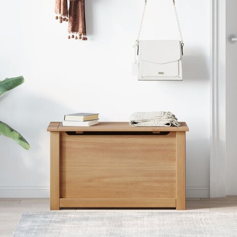 Opbergkist met deksel Panama 79x42x46 cm massief grenenhout 3