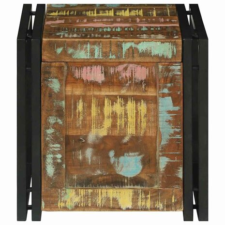 Opbergbox Bruin en zwart 40 x 40 x 40 cm Massief Acaciahout 5