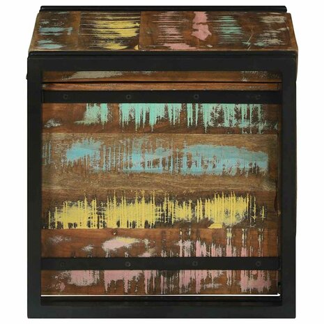 Opbergbox Bruin en zwart 40 x 40 x 40 cm Massief Acaciahout 6
