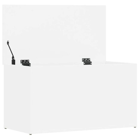 Opbergkist 84x42x46 cm bewerkt hout wit 8