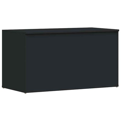 Opbergkist 84x42x46 cm bewerkt hout zwart 2
