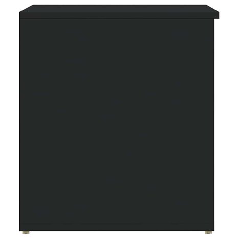 Opbergkist 84x42x46 cm bewerkt hout zwart 5
