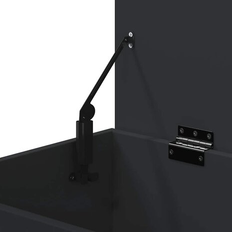 Opbergkist 84x42x46 cm bewerkt hout zwart 9