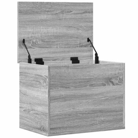 Opbergbox 60x42x46 cm bewerkt hout grijs sonoma eikenkleurig 7