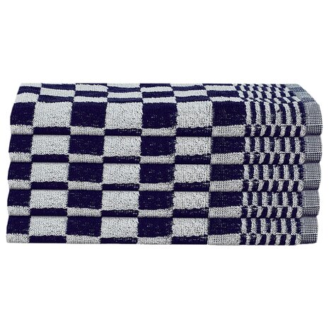 10-delige Keukendoekenset katoen blauw en wit 6