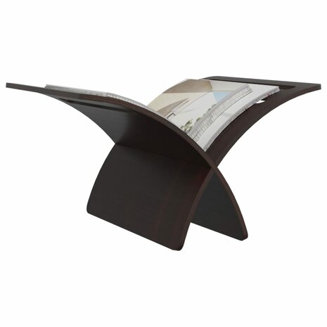 Tijdschriftenrek vloermodel hout bruin  5