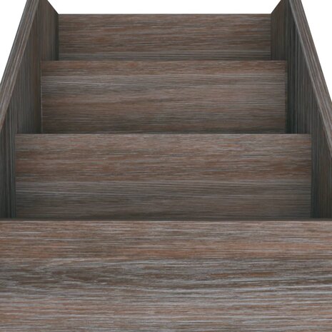 Kindertijdschriftenrek 71x30x78,5 cm hout grijs en eikenkleur 6